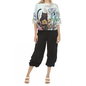 NEW INOAH 3/4 dolman sleeve pullover sweater in misty bloom